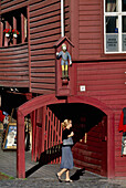 Wooden houses in Bryggen, Bergen. Hordaland, Norway