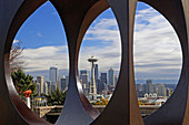 Oct. 2007. USA. Washington State. Seattle City. Space Needle and Downtown Skyline