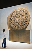 Mexico City. Antropological Museum. Aztec Solar Stone.