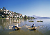 Michoacan State. Patzcuaro Lake. The butterfly fishermen. Mexico.