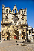 Saint-Jean cathedral, Vieux Lyon, Lyon. Rhône-Alpes, France
