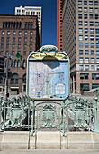 VAN BUREN STREET METRA, MICHIGAN AVENUE, CHICAGO, ILLINOIS, USA