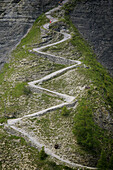 Way to Gemmi Pass, Leukerbad. Valais, Switzerland