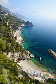 Beach, Amalfi coast. Campania. Italy