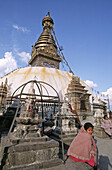 Nepal, Swayambunath, Swoyambhu, Buddhist Temple, Stupa, pilgrims