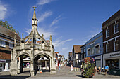 Salisbury, (Market Square, Poultry Cross, 15th century) Wiltshire, UK.