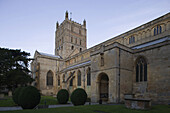 Tewkesbury, the Roman Abbey (12th century). Gloucestershire, Cotswolds, England.