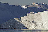 Icebergs from the Jacobshaven glacier. Isbrae. Ilulissat. Disko Bay. Greenland