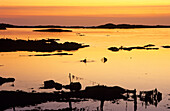 Europe, Great Britain, Ireland, Co. Galway, Connemara, sunset on Ballyconneely Bay