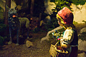 Figures from a fairy tale in a grotto, Linz, Upper Austria, Austria