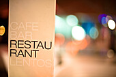 Close-up of the menu of the restaurant at the Museum of Modern Art, Linz, Upper Austria, Austria