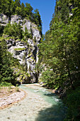 Partnachklamm bei Garmisch-Partenkirchen, Oberbayern, Deutschland