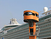 Freedom of the Seas anchoring at Hamburg Cruise Center, Hamburg, Germany