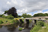 Clapper Bridge near Postbridge, Dartmoor, Devon, England, United Kingdom