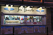 Ice cream parlor in the late evening, St. Ives, Cornwall, England, United Kingdom
