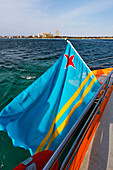 Aruba, Palm Beach, West Indies, Dutch Carribean, Central America, Palm Pleasure CatamaranTrip, Aruba national flag