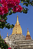 Pagode with golden Stupa in Bagan, Myanmar, Burma