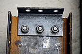 Construction steel bolted hinge