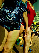 People in Benidorm beach. Benidorm, Alicant province, Spain