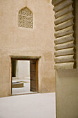 OMAN-Western Hajar Mountains-Jabrin: Jabrin Castle / Fort - Courtyard Detail