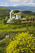 France. Pyrenees Mountains. French Cerdagne. Odeillo. Solar furnace.