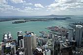 View of Waitemata Harbour from Skytower, Auckland, North Island, New Zealand