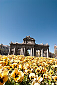 Puerta de alcala, a monumental gate in the Plaza de la Independencia, Madrid, Spain