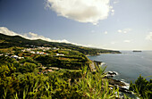 Coastal landscape near Caloura, Southeast coast, Sao Miguel Island, Azores, Portugal