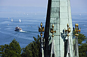 View from St. Stephen's Church over Lake Constance, Konstanz, Baden-Wurttemberg, Germany