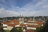 Blick über St. Gallen mit Kathedrale, Kanton St. Gallen, Schweiz