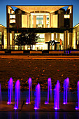 Federal Chancellery at night, Berlin, Germany