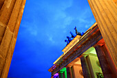 Brandenburg Gate at night, Berlin, Germany