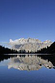 Lake Seebensee with Zugspitz range, Tyrol, Austria