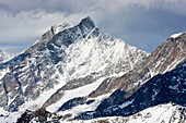The four thousand meter peaks, Taeschhorn, front, and Dom of the Mischabelgroup, Wallis, Valais Alps, Switzerland