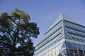 Moderne Architektur, Glas Pyramide, Bücherei, Ulm, Baden Württemberg, Deutschland
