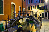 Houses along a narrow canal, Fondamenta dei Penini, Venice, Italy, Europe