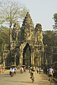 Cambodia  Siem Reap  North Gate entrance to Angkor Thom