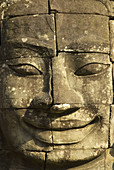 Cambodia  Siem Reap  Angkor Thom  Carved face, Bayon Temple