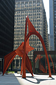 Flamingo sculpture in Federal Plaza, Chicago, Illinois, USA