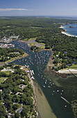 Harbor at Manchester by the sea (Usa). Aerial view looking north towards Gloucester