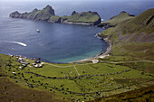 St Kilda, World Heritage Site, view of Hirta village, Scotland