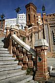 La Escalinata, stairs in neo-mudejar style built in 1920, Teruel. Aragon, Spain