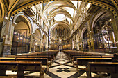 Basilica of Montserrat benedictine abbey. Bages, Barcelona province, Catalonia, Spain