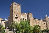 Royal Monastery (14th century) now Parador Nacional (state-run hotel), Guadalupe. Cáceres province, Extremadura, Spain