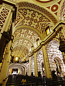 Central nave, basilica of San Francisco, Lima. Peru