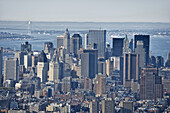 Blick vom Empire State Building zum Bankenviertel, Manhattan, New York City, New York, USA