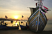 Fishingboat on Big Buddha Beach, North coast, Ko Samui, Thailand