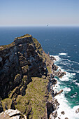 Blick vom Cape Point Leuchtturm, nahe Kapstadt, Cape Peninsula, Western Cape, Südafrika, Afrika