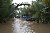Bootsfahrt auf der Tan Thach Insel im Delta vom Mekong Fluss, My Tho, Tien Giang, Vietnam, Asien