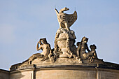 statues on the roof of Alte Bibliothek, now part of the Humboldt University, Bebelplatz, Berlin